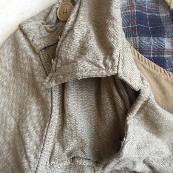 ❌Free People Flannel Lined Herringbone Trench Coat - Picture 7 of 8